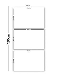 Marktna Three Wall Panels 120x60cm With an Abstract Design Black Frame And a Transparent Acrylic Layer 0.5kg  - Image 3