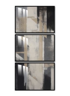 Marktna Three Wall Panels 120x60cm With an Abstract Design Black Frame And a Transparent Acrylic Layer 0.5kg  - Image 2