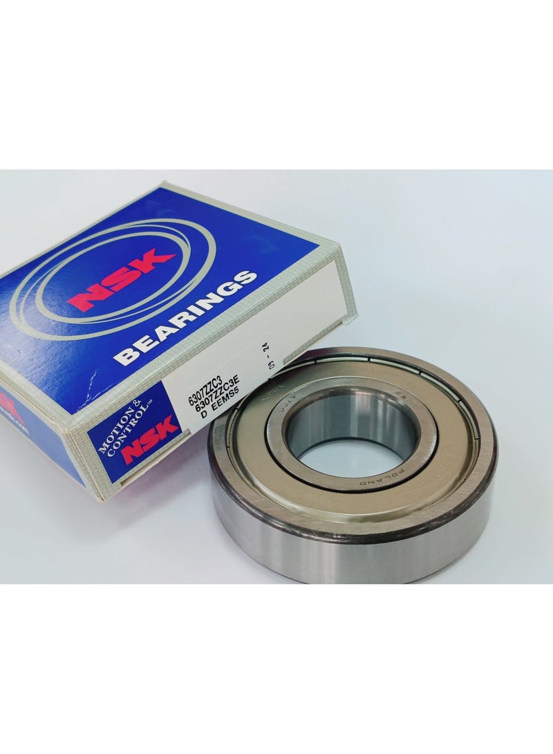NSK محمل كروي ذو أخدود عميق NSK 6307ZZC3 - محمي بغطاء معدني - 35 × 80 × 21 مم - Image 2