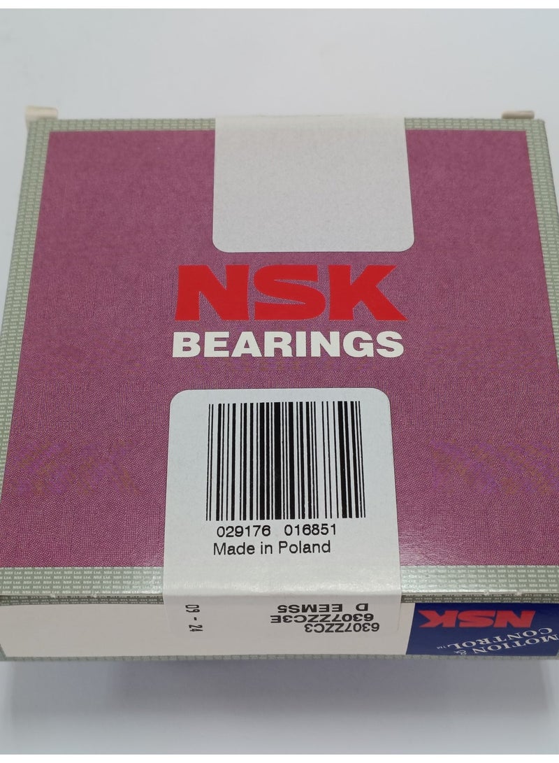 NSK محمل كروي ذو أخدود عميق NSK 6307ZZC3 - محمي بغطاء معدني - 35 × 80 × 21 مم - Image 5