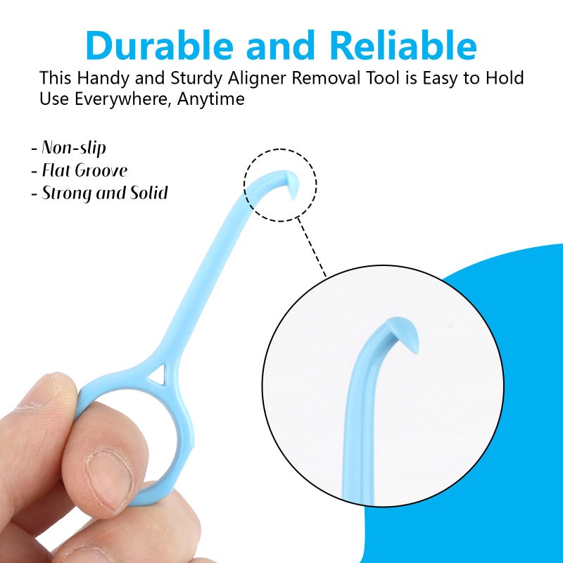 Opvixi Aligner Removal Tool, 15PCS Retainer Remover Tool, Clear Aligner Removal Tool for Invisalign Removable Retainers, Denture Braces Retainer Removal Pull Tool Kit, Bracket Remover for Braces - Image 2