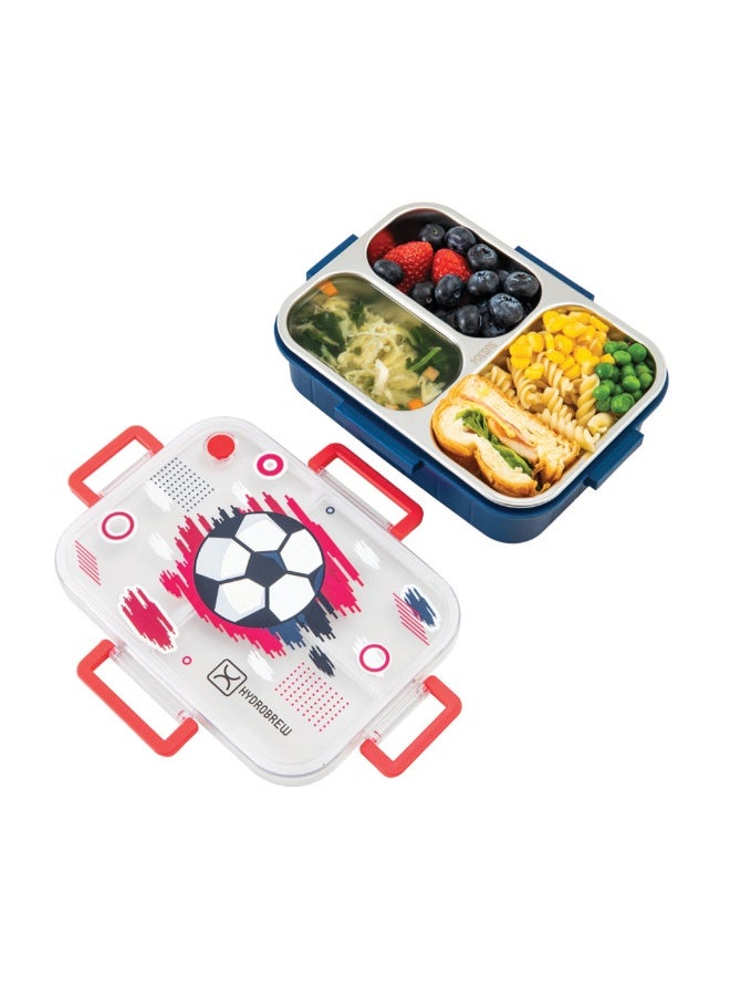 HydroBrew Steel Core Bento Lunch Box 3 Compartment 750ml – Champion navy - Image 5