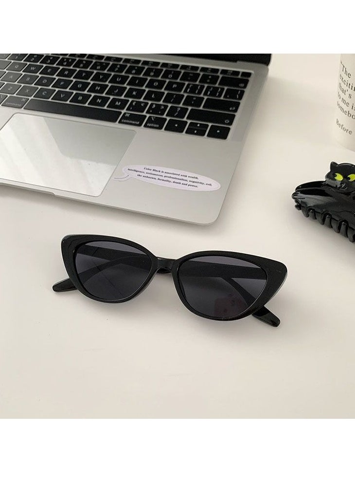 General Niche high-end retro all-match cat-eye sunglasses for women sun protection face small frame sunglasses UV400 protective sunglasses  - Image 2