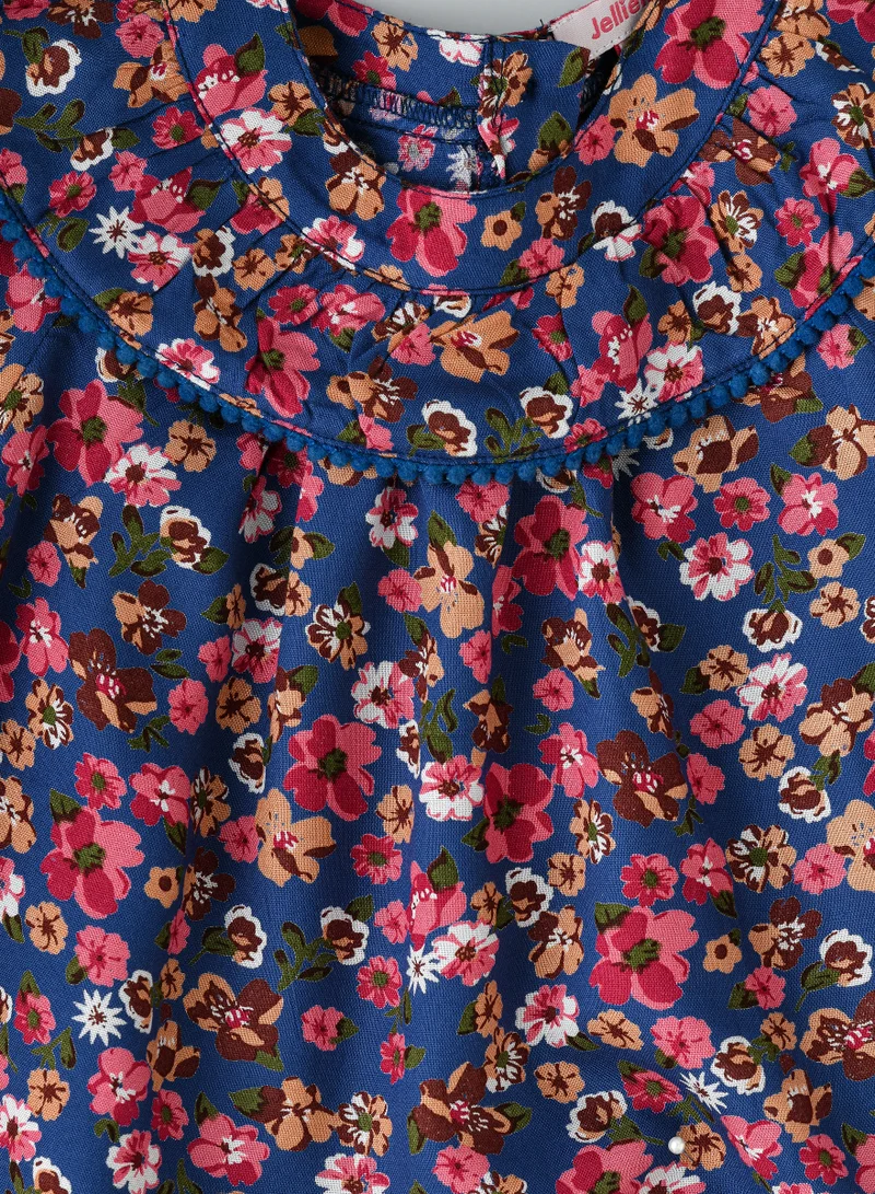 جيلين Girls' Floral Printed Top