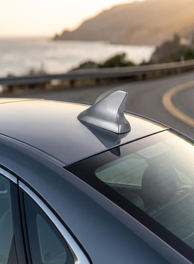 idain هوائي سيارة عالمي على شكل زعنفة القرش من إيدين أوتو، هوائي وهمي للزينة فقط (رمادي) - Image 5