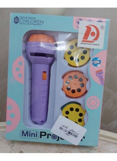 Generic 3 Sides 24 Patterns Flash Light Torch for Kids Projection Torch Story Education Learning Night Light Before Going to Bed (purple).  - Image 3