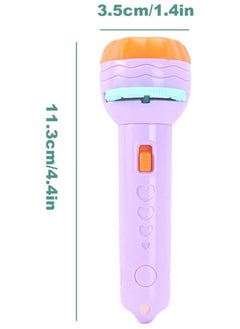 Generic 3 Sides 24 Patterns Flash Light Torch for Kids Projection Torch Story Education Learning Night Light Before Going to Bed (purple).  - Image 4