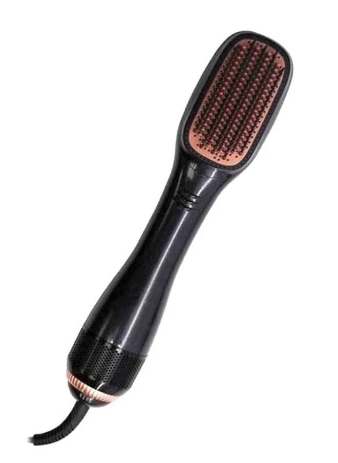 Gonice 1200 Watt Hair Dryer Brush Ceramic Dryer And Styler 2 In 1 Professional Black/Beige  - Image 1