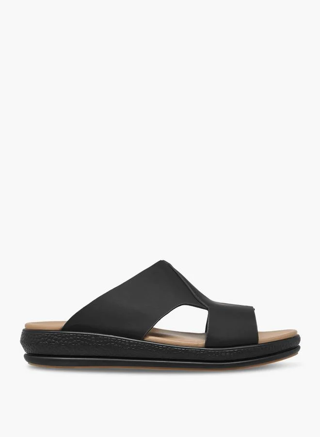 LBL By Shoexpress BLACK Cutout Slip-On Sandals for Men | Best Price UAE