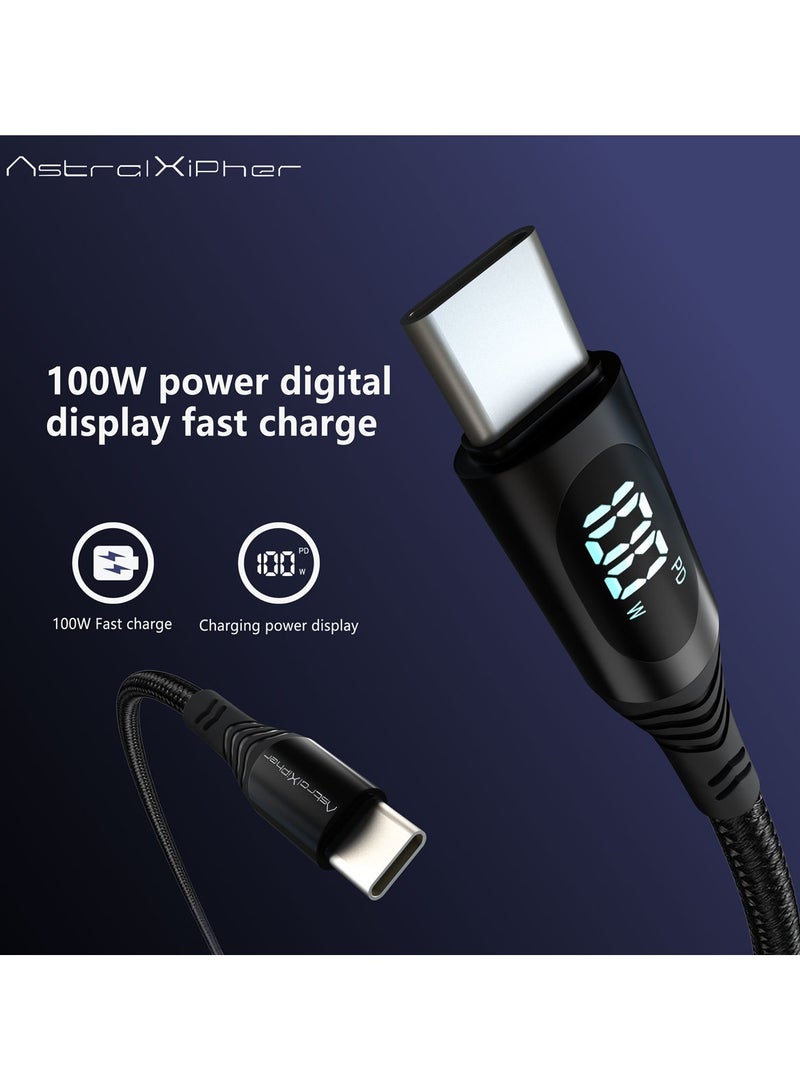 Astralxipher PD3.1 100W Braided Fast Charging Cable | E-Marker Chip | 2 m Bend-Resistant | Compatible with iPhone 15/16 Pro Max, Galaxy S25 Ultra & Power Banks  - Image 5