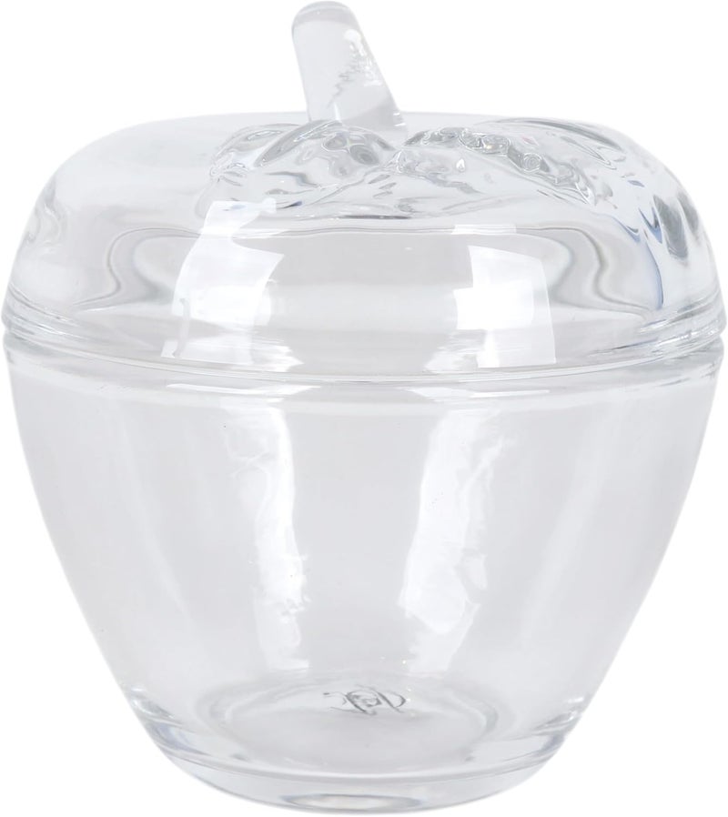 بي آند دي B&D برطمان سكر زجاجي على شكل تفاحة مع غطاء – وعاء تخزين كريستالي شفاف - Image 3