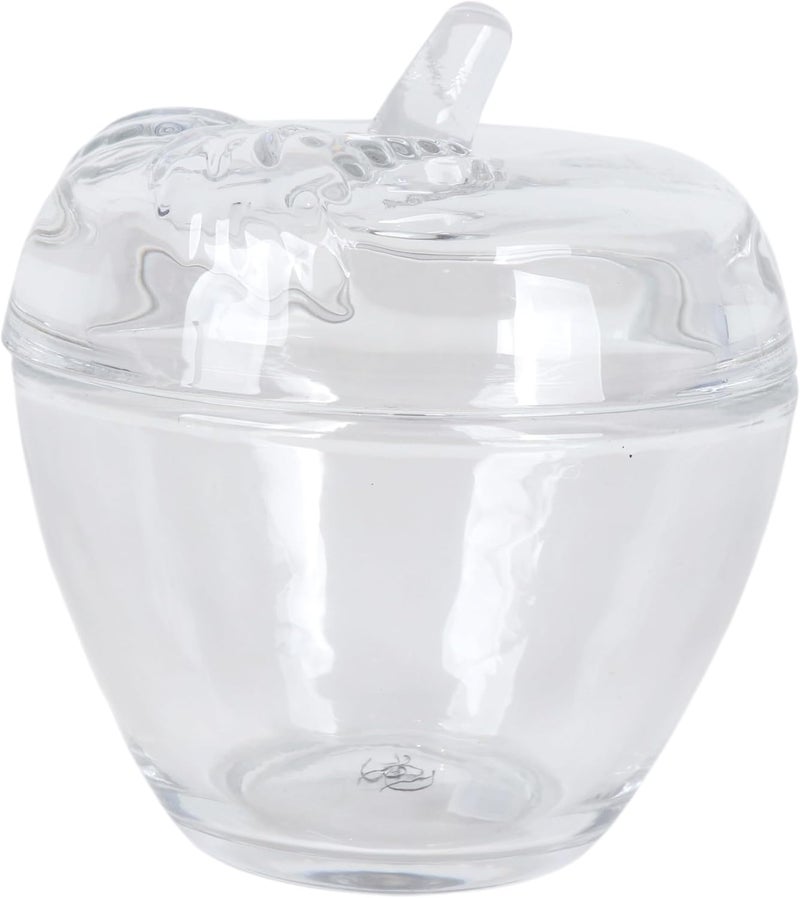 بي آند دي B&D برطمان سكر زجاجي على شكل تفاحة مع غطاء – وعاء تخزين كريستالي شفاف - Image 4