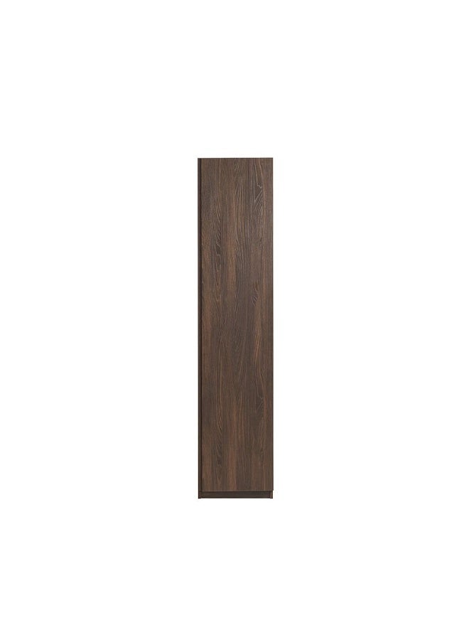 Infinity 1 Door Wardrobe With Shelves | Modular Wardrobe | Modern Design Storage For Bedroom L50xW59xH230cm - D.Walnut - Image 1