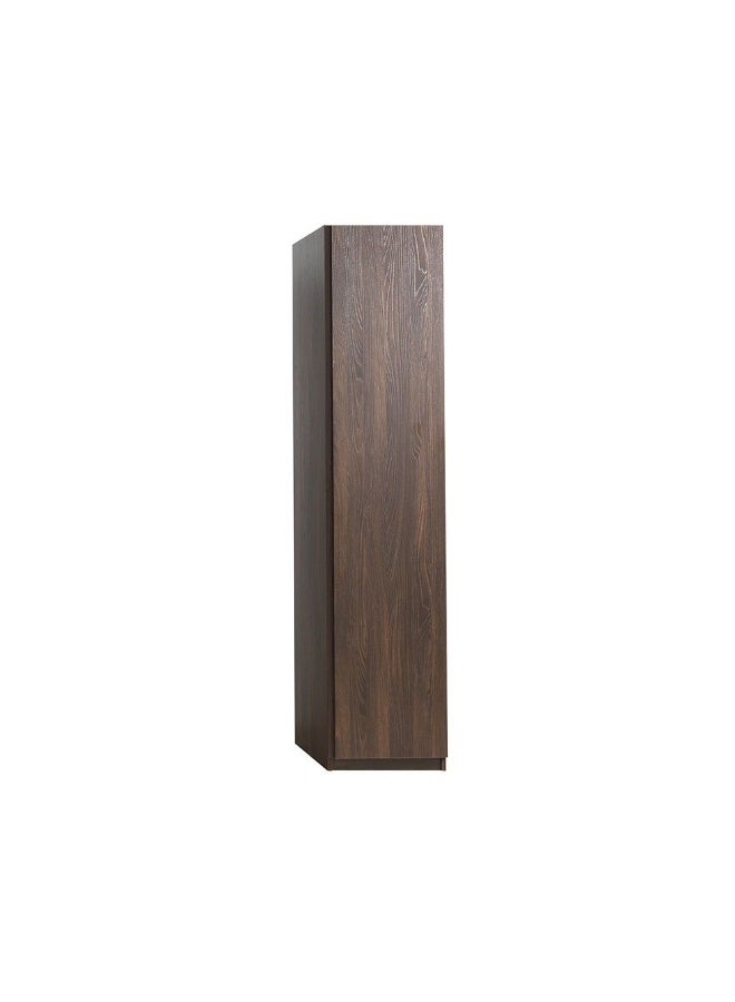 Infinity 1 Door Wardrobe With Shelves | Modular Wardrobe | Modern Design Storage For Bedroom L50xW59xH230cm - D.Walnut - Image 2
