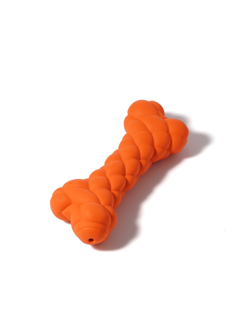 GULFLINK Non Toxic Natural Rubber Squeaky Toy For Dogs Orange - Image 3