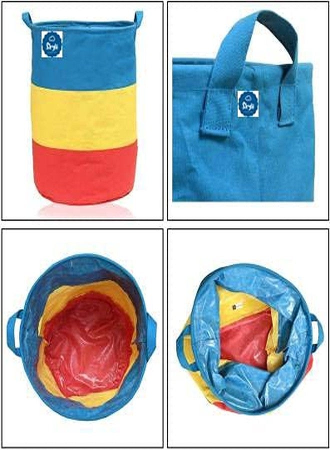 SKYLII Laundry Bag 45 L Durable and Collapsible Laundry storage Bag with Handles Clothes & Toys Storage Foldable Laundry Bag for Dirty Clothes Pack of 2 Pc 1 Maroon 1 Multicolour - Image 3