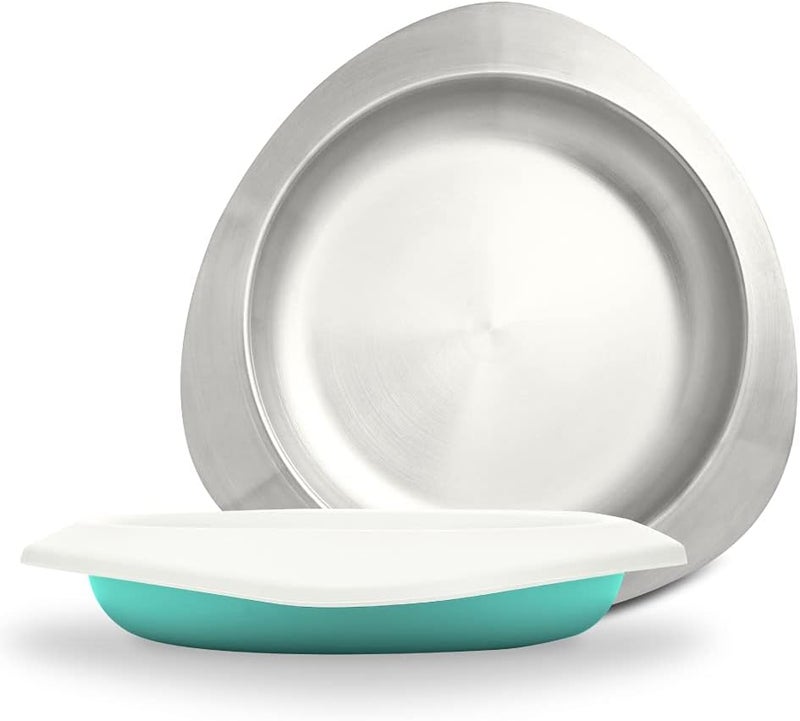 VIIDA Soufflé Stainless Steel Plate - Turquoise Green - Image 2