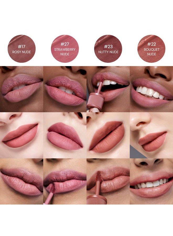 Peripera تلوين الشفاه المخملي - لون عالي الصبغة، يدوم طويلاً، خفيف الوزن، غير مختبر على الحيوانات، خالي من الجلوتين، خالي من البارابين (002 وردة عميقة مشهورة (جديد)) - Image 5