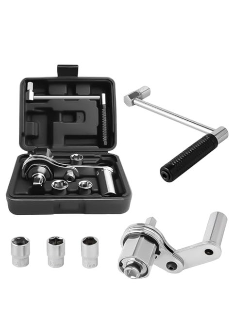 Torque Multiplier, Heavy Duty Torque Multiplier Wrench Set,  Click Torque Wrench with Bit Sockets, for Lug Nut Remover 1/2 Drive 1:16 Labor Saving Wrench with 17mm/19mm/21mm Sockets