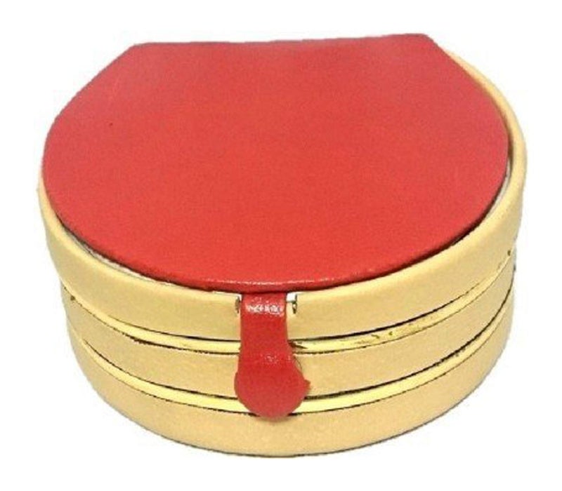 Kuber Industries Kuber Industries Wooden Velvet Small Round Bangle Box (Maroon) -CTKTC038959  - Image 3