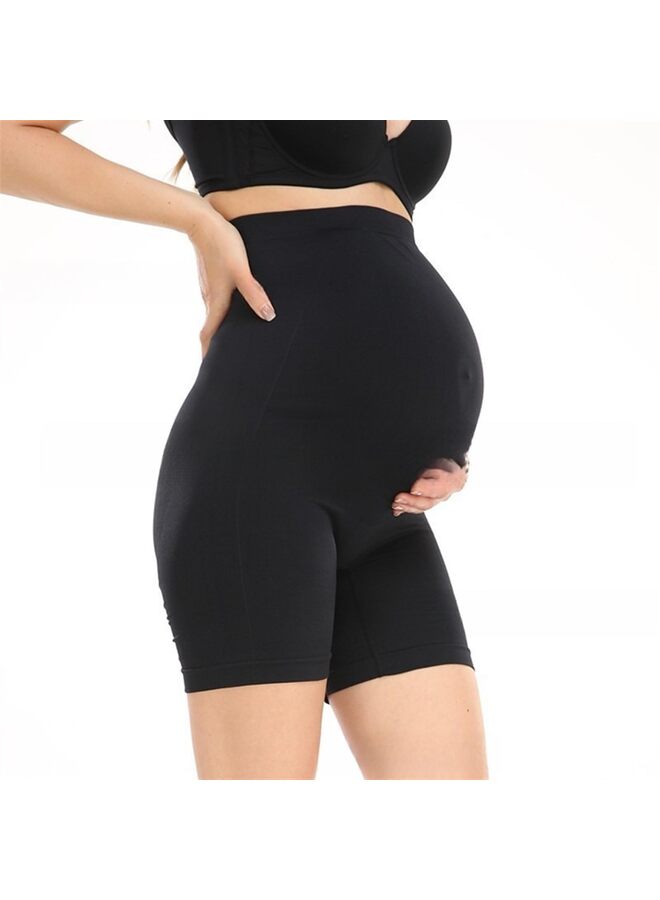 Maternity Underwear High Waisted Maternity Shapewear Mid-Thigh Pregnancy Underwear Chaffing Soft Adominal Support Maternity Dress for Photoshoot BLACK-M, One Size - Image 1