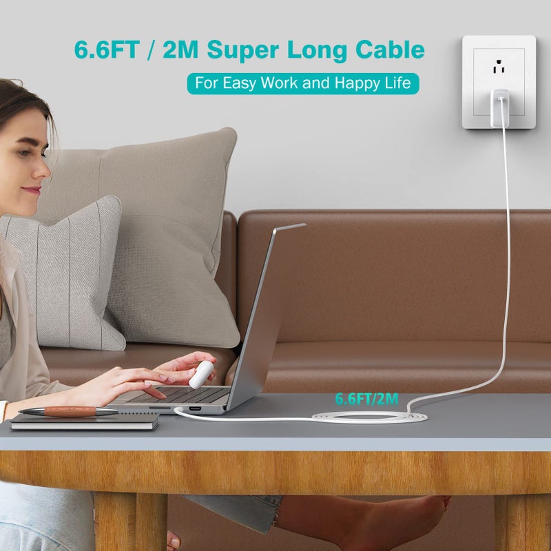 IFEART USB C to USB C Cable 100W for MacBook Pro/Air Charger, iPad Pro 13/12.9/11 inch, Air 5/4, Mini 6, iPhone 16/15 Pro Max Plus, Samsung, Type C PPS Fast Charging Cord 6.6FT - Image 5
