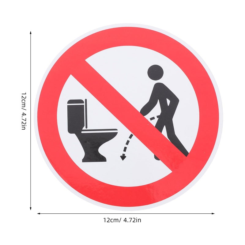 Set Of 8 Toilet Warning Labels For Proper Aiming And Civility In Public Restrooms Ideal For Shopping Malls - Image 5