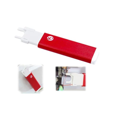 Bequilter Upgraded Sewing Machine Needle Threader with Strong Magnet, Simple Quick Automatic Needle Threader Stitch Insertion Tool for Industrial Single Lockstitch Sewing Machine (Red) - Image 1
