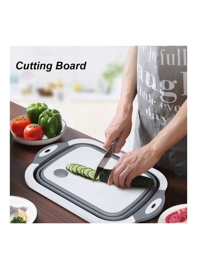 مصفاة 3 في 1 قابلة للطي ومتعددة الوظائف ولوح من تشكيلة نيو أبيض/رمادي 4.8 x 31.5سم - Image 3