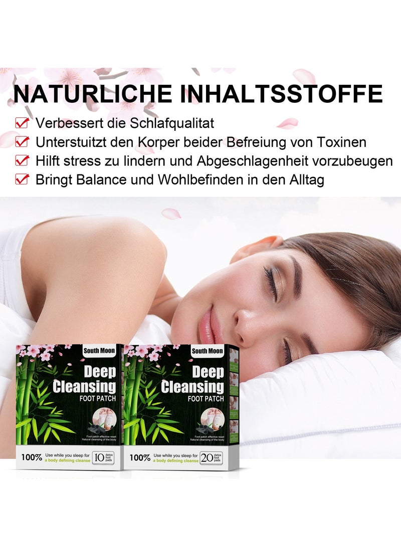 ساوث مون 10 - عميق تنظيف وسادة القدم الطبيعية الزنجبيل مسحوق الخيزران الخل وسادة القدم العلاج ، لاصق قرص لتخفيف الألم ، وتخفيف الضغط ، وتحسين النوم والاسترخاء - Image 2