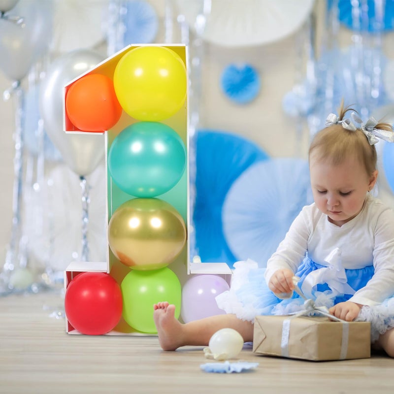 First Birthday Balloon Box Frame Party Decorations Mosaic Balloon Case Shower Decor - Image 5