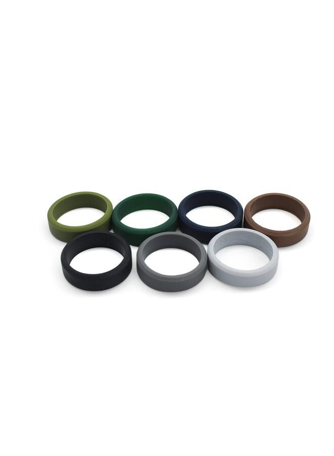 LAMAY Silicone Wedding Rings for Men - Rubber Engagement Bands 8 - Image 3