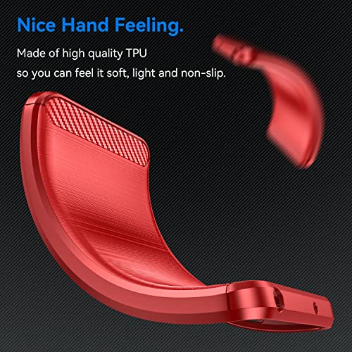 Osophter for Oneplus 10T Case,Oneplus 10T Phone Case with Screen Protector Shock-Absorption Flexible TPU Rubber Protective Cell Phone Cover for Oneplus 10T 5G(Red) - Image 4