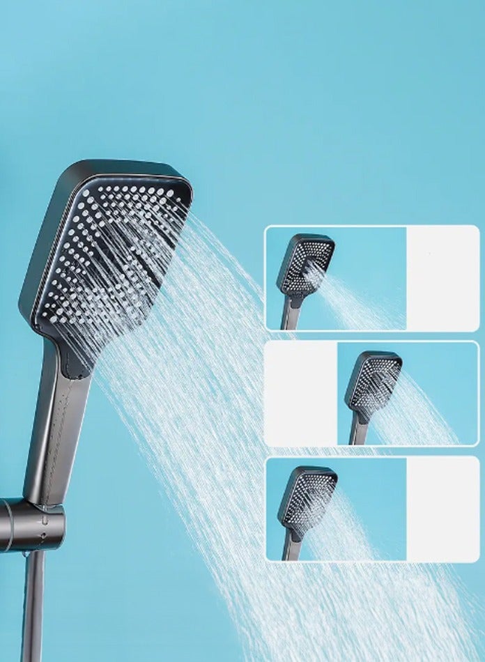 MODI Square Shaped Shower Panel with 5-Function Hand Shower & Rainfall Overhead – ABS + Stainless Steel, Brass Diverter, Adjustable Slider - Image 3