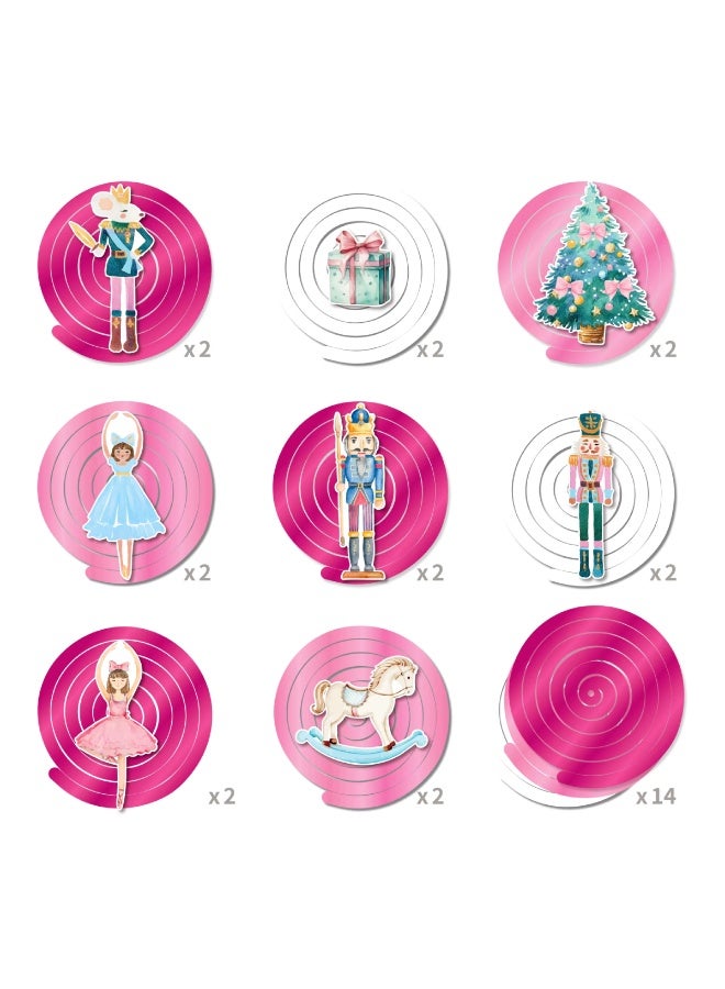 ThePartyPopper Nutcracker Christmas Hanging Swirl Decorations – 30 PCS Holiday Ceiling Swirls with Ballerina, Soldier, Tree & Gift Cutouts – Xmas Party Decor for Home - Image 5