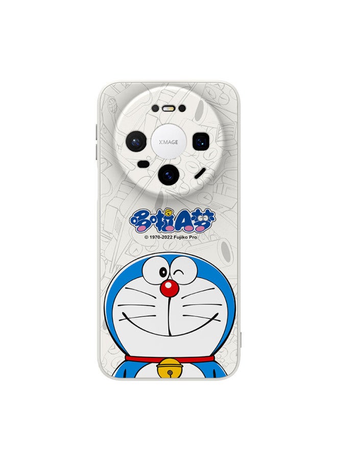 Purecolor Huawei Mate80 Mate80 Pro Silicone Case Universal Full-coverage Shockproof Soft Cover Cartoon Doraemon - Smiling Doraemon - Image 2