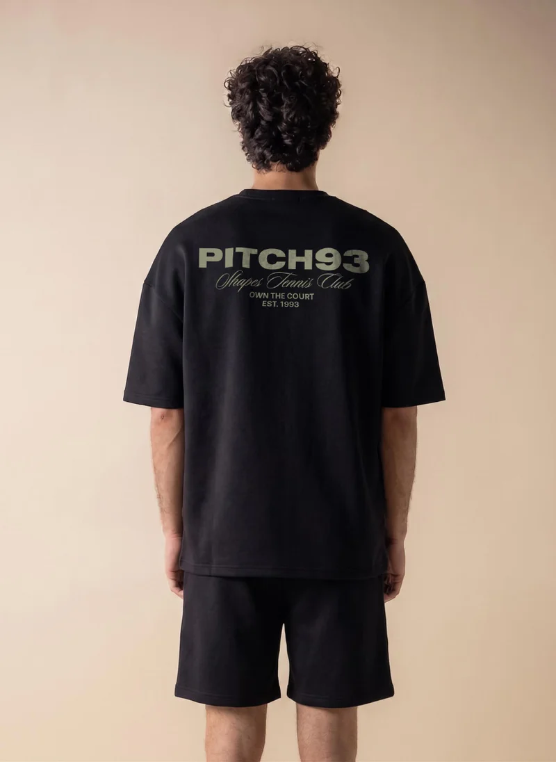 شايبس TENNIS PRINTED HEAVYWEIGHT T-SHIRT