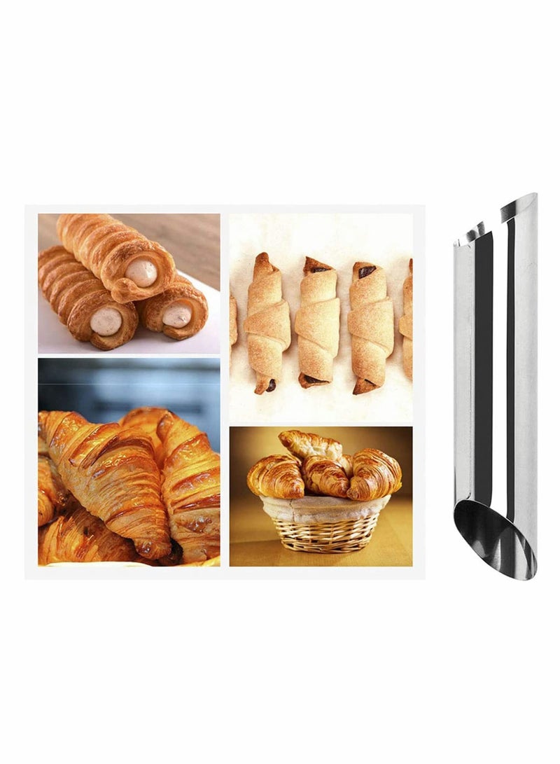 KASTWAVE قوالب الأنابيب، قوالب كريمة القرن غير لاصقة، قوالب كعك من الفولاذ المقاوم للصدأ، شكل مخروطات الخبز، قالب لف المعجنات، قالب كرواسون، قالب لف الجبن قائم بذاته لتصنيع دي آي واي (10 قطع) - Image 5