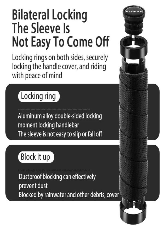 Linist Cycling Lock-On Anti-Slip Bicycle Handle Grips (Black) - Lightweight and Durable Handlebar Grips with Double Lock-On Design for Standard Straight Handlebars Comfortable and Secure Bicycle Grips - Image 3