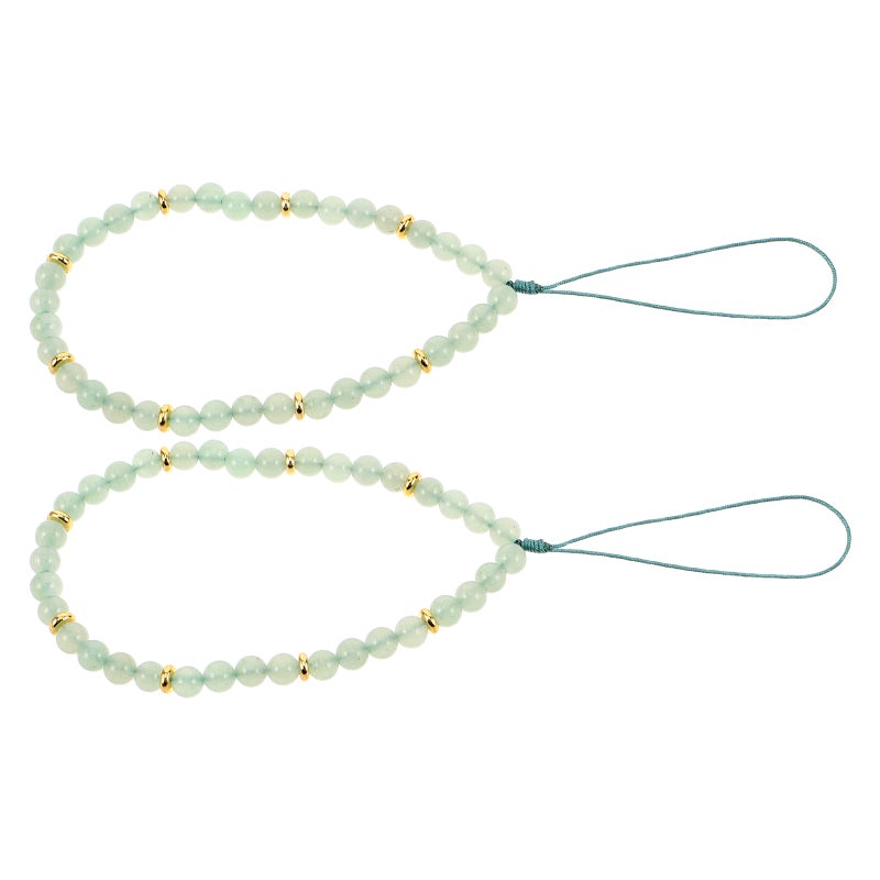 2pcs Beaded Phone Charm: Anti-Lost Lanyard Chain Wrist Strap Cell Phone Wristlet - Smartphone Lanyard Strap For Camera Cellphone Cases - Image 1