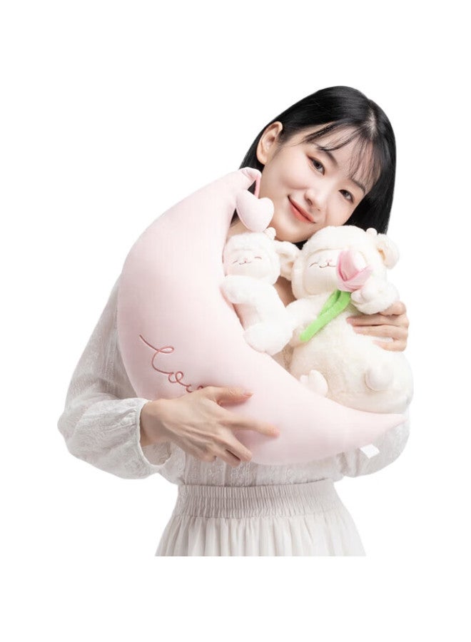 Miniso Lamb Series - Warm White Lamb Plush Toy Stuffed Animal Pillow Birthday Gift For Women, Tulip Style - Image 2