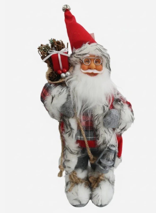 AKDC Premium Christmas Santa Figurine in Traditional Red Dress – 33 cm - Image 2