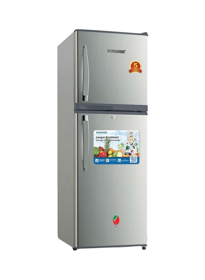 Defrost Refrigerator 138L Gross with 93L Fridge & 45L Freezer, Lock & Key, Interior Light, Vegetable Box, Glass & Wire Shelves, Energy Saving, R600a SFD-198 SFD-198 Silver