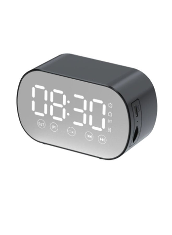 نيوترل مكبر صوت بلوتوث محمول S15 مزود بفتحة لبطاقة الذاكرة، ويتميز بإضاءة LED، وعرض التاريخ والوقت، ووظيفة المنبه، وتشغيل الموسيقى، والرد على المكالمات، واستقبال راديو FM. مثالي للاستخدام المنزلي، أو كهدية عيد ميلاد، أو للتجمعات الخارجية (أسود). - Image 1