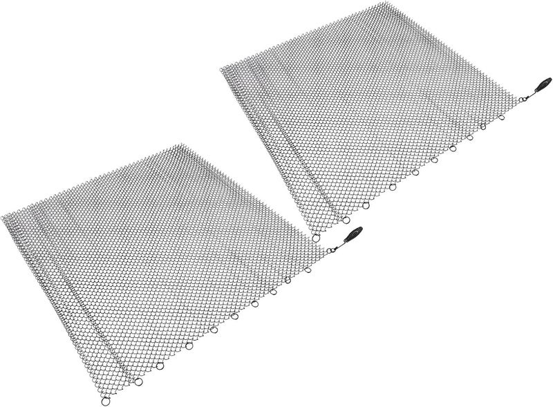Fireplace Mesh Screen Curtain 2 Wide Panels, Easy Install, Durable Stainless Steel, Safety Spark Guard for Home Wood Burning Fireplace (24 * 18in) - Image 5