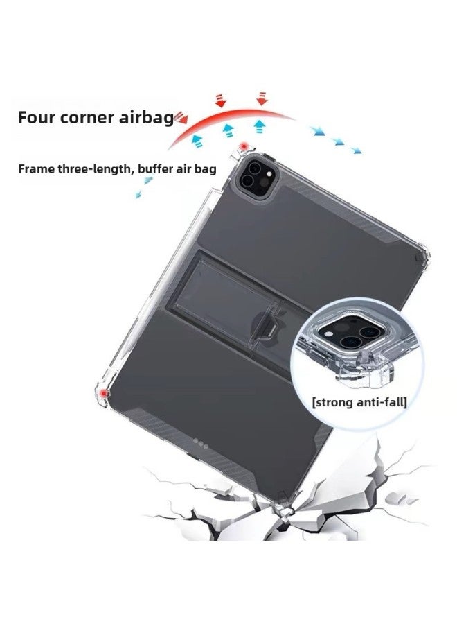 Suitable For Ipad Protective Cover 24 Pro11 12.9 Bracket Air6 Thick Anti-collision Anti-fall Transparent Airbag Shell-Color:Second-generation Anti-fall Shell Transparent 】-Applicable Model:ipad Air 12.9 (2024) - Image 4