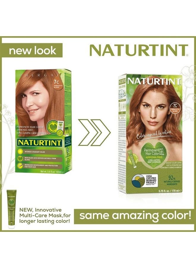 NATURTINT Permanent Hair Color 7C Terracotta Blonde (Pack of 6), Ammonia Free, Vegan, Cruelty Free, up to 100% Gray Coverage, Long Lasting Results  - Image 3
