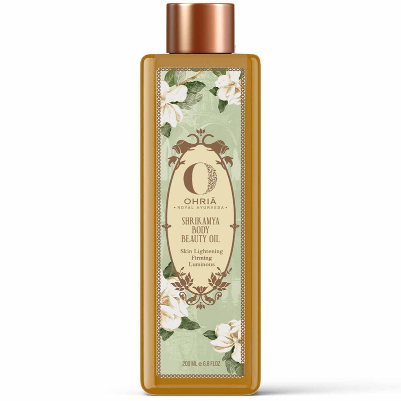 Ohria Ayurveda Shrikamya Body Beauty Oil  Body Brightening  Antipigmentation Oil Supports Hydration Firmness For All Skin Type 200ml - Image 5