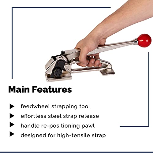 IDL Packaging - S-296 Heavy Duty High Tensile Feed-Wheel Tensioner for 3/8" to 3/4" Steel Strapping - Image 4