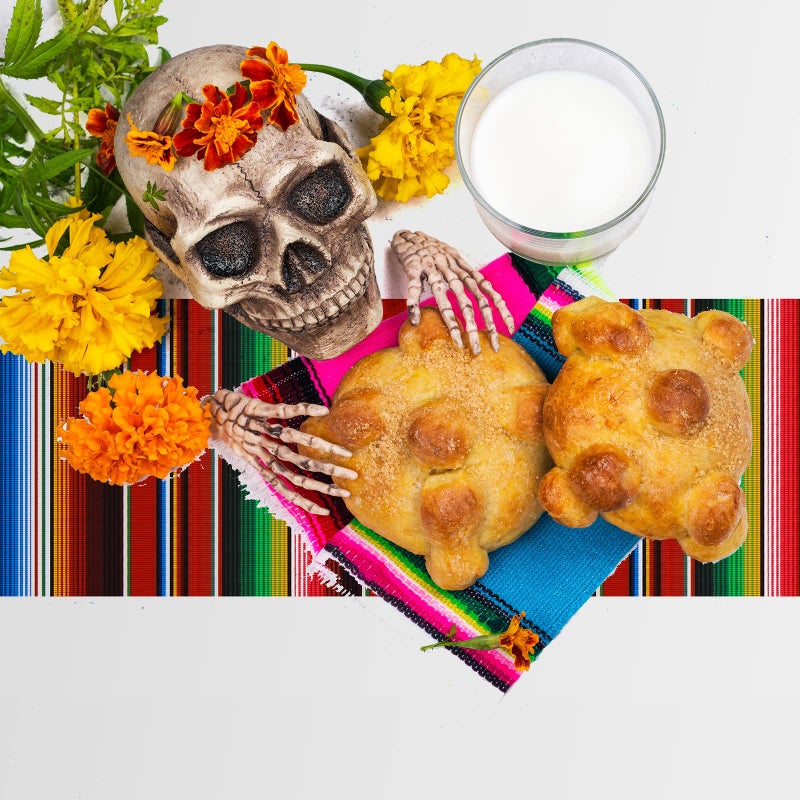 Oudain Oudain Mexican Round Tablecloth 84 Inch Mexican Striped Serape Tablecloth Fiesta Waterproof Table Cloth Table Cover for Cinco De Mayo Carnival Party Dining Table Picnic Buffet(White  6 Pcs)  - Image 5